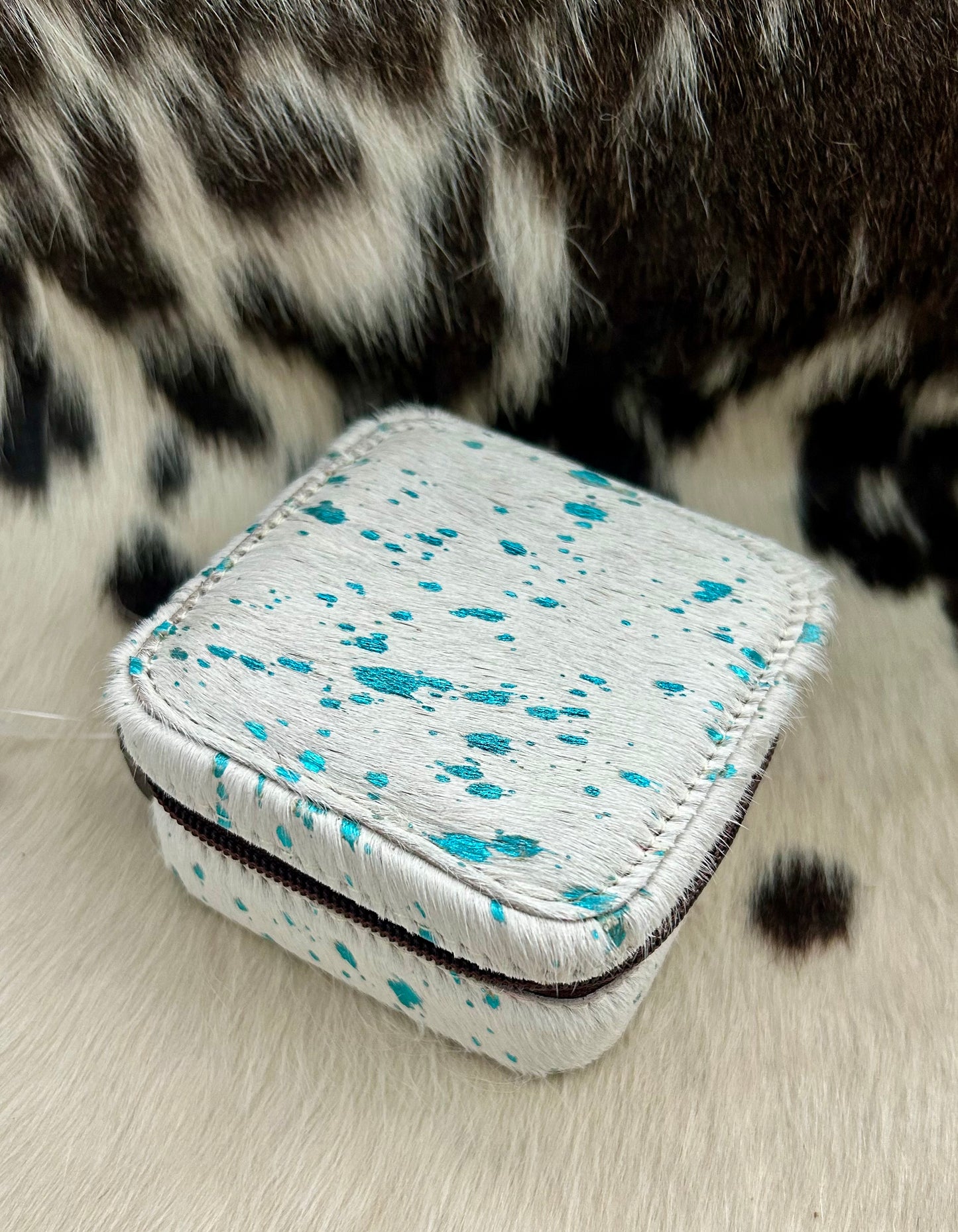 Mini Cowhide Jewelry Box