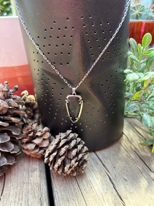 Western Style Arrowhead Turquoise Stone Pendant Necklace