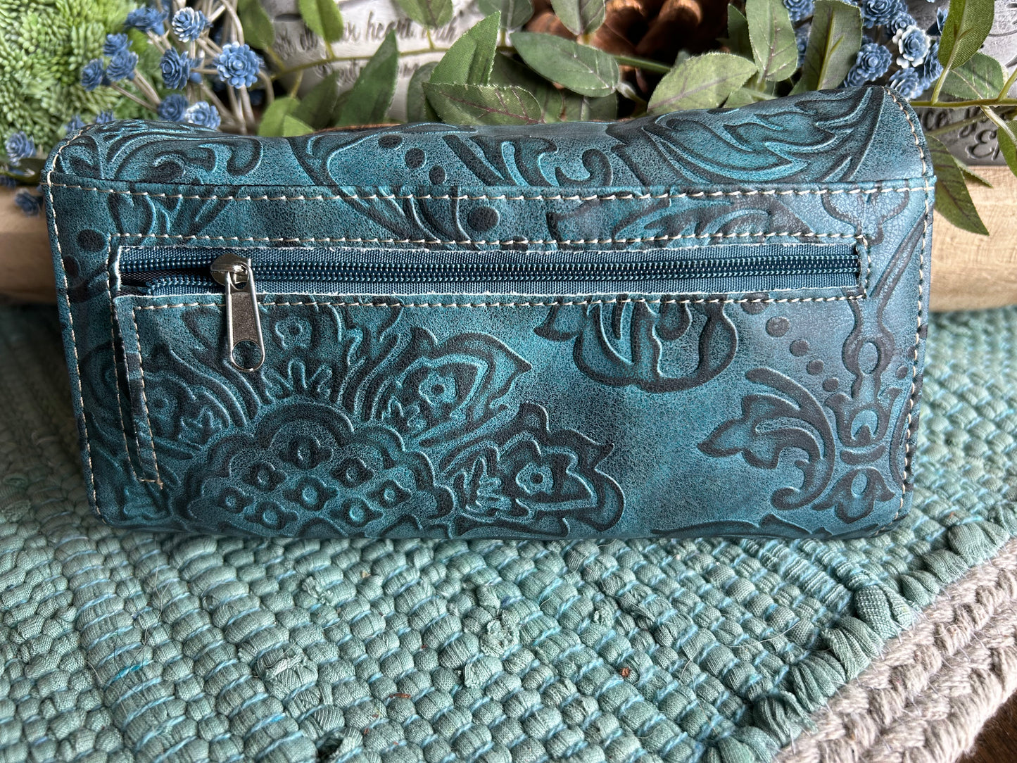 Teal/Brown Wallet