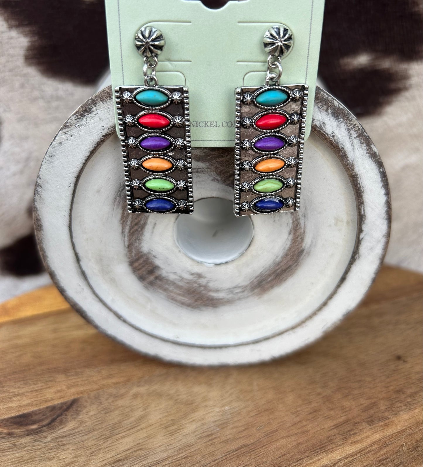 Multi-Color Bar Earrings