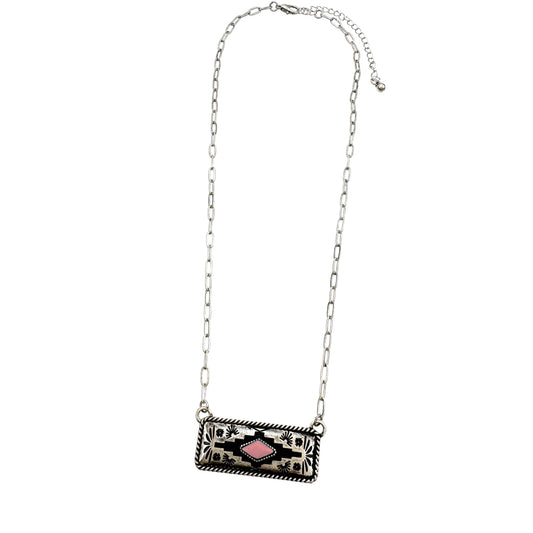 Aztec Bar Turquoise Necklace