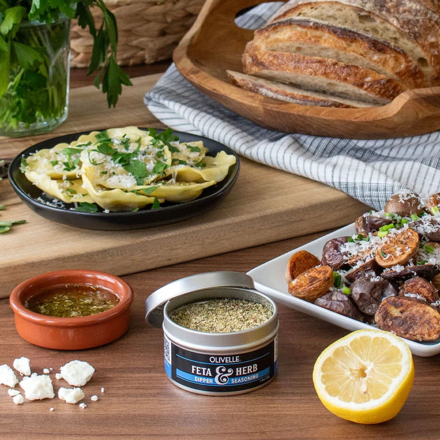 Feta & Herb Dipper & Seasoning - Bright Mediterranean Flavor in Every Sprinkle