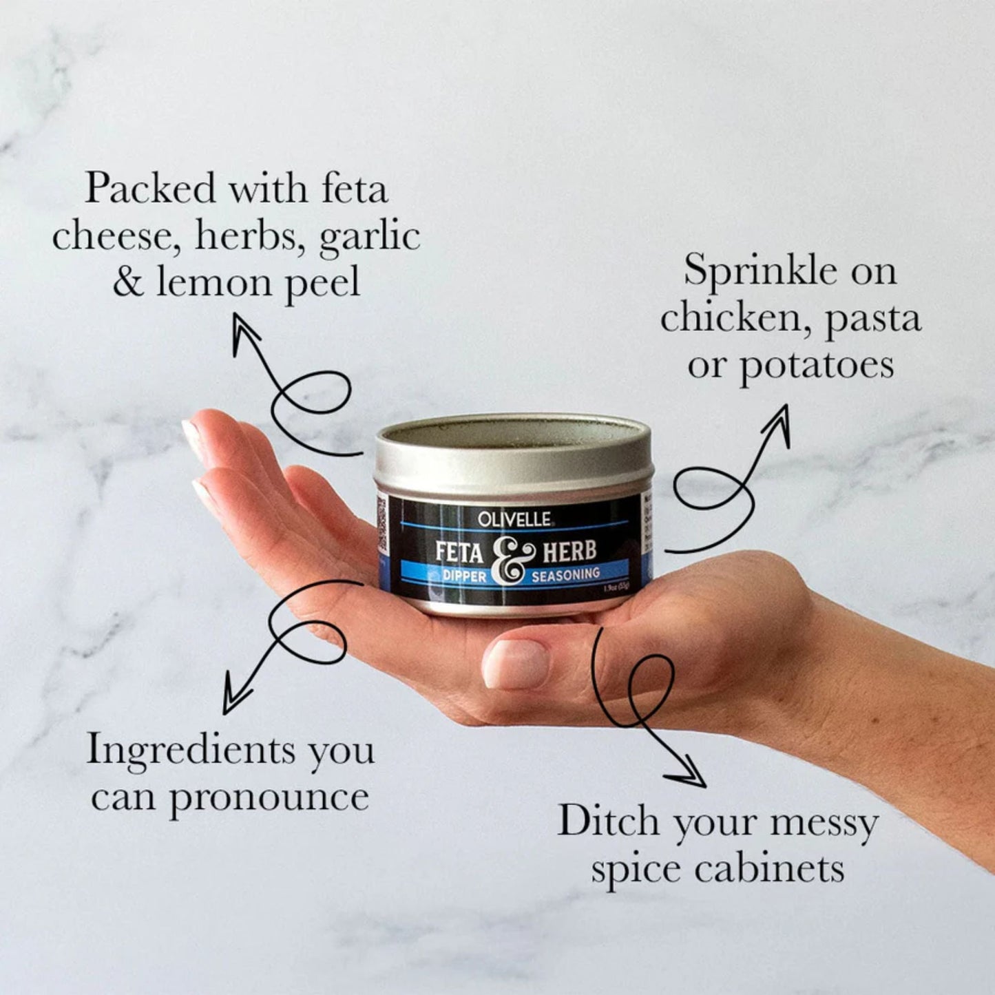 Feta & Herb Dipper & Seasoning - Bright Mediterranean Flavor in Every Sprinkle