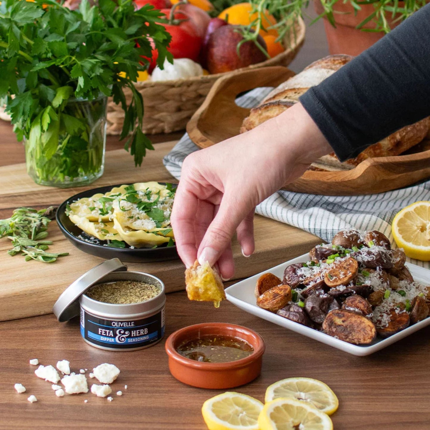 Feta & Herb Dipper & Seasoning - Bright Mediterranean Flavor in Every Sprinkle