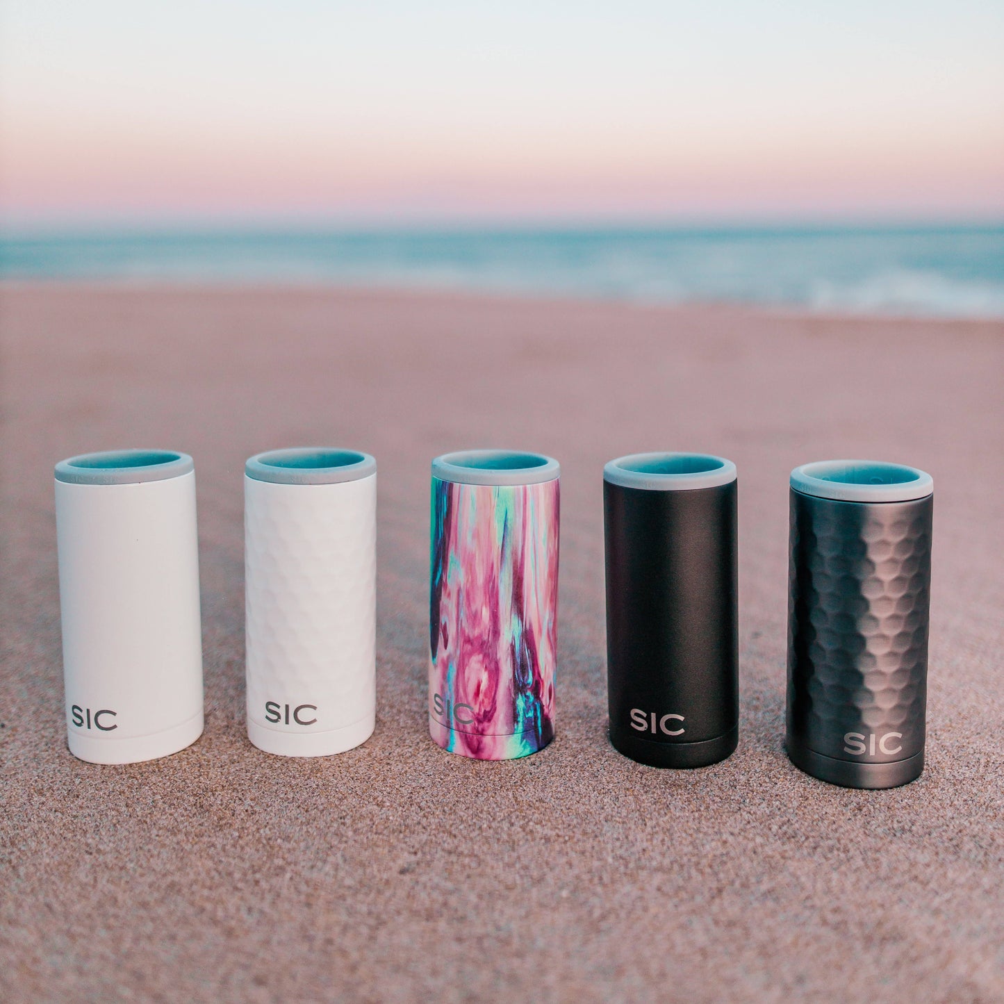 SIC Slim Can Cooler | Hammered Gunmetal