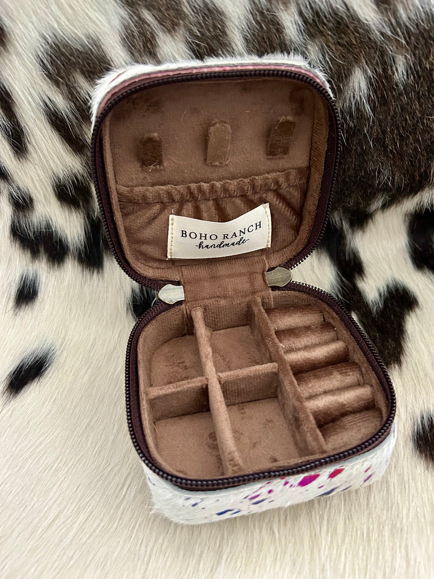 Mini Cowhide Jewelry Box