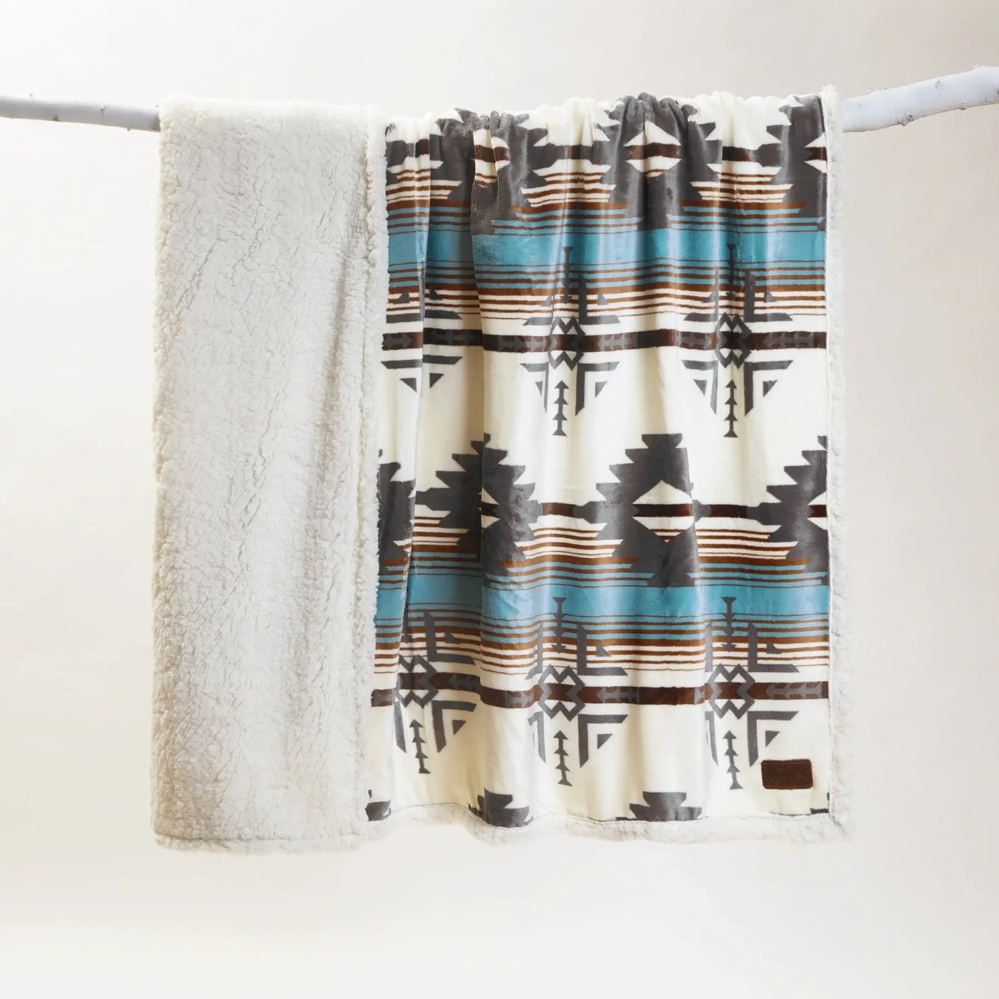 Wrangler Lone Mountain Sherpa Throw Blanket