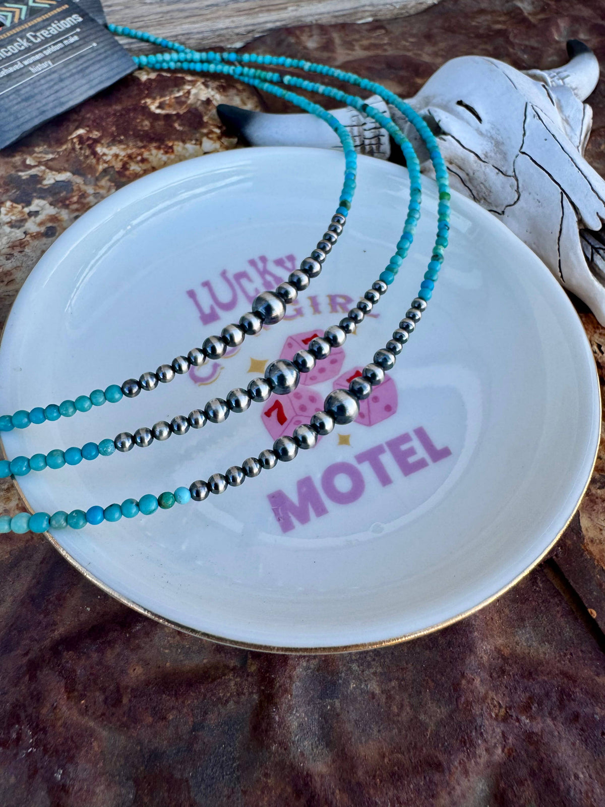 Dainty Turquoise Choker/Navajo Pear Choker/Layering Necklace