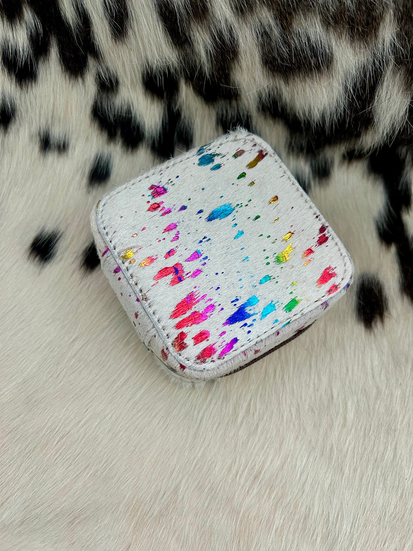 Mini Cowhide Jewelry Box