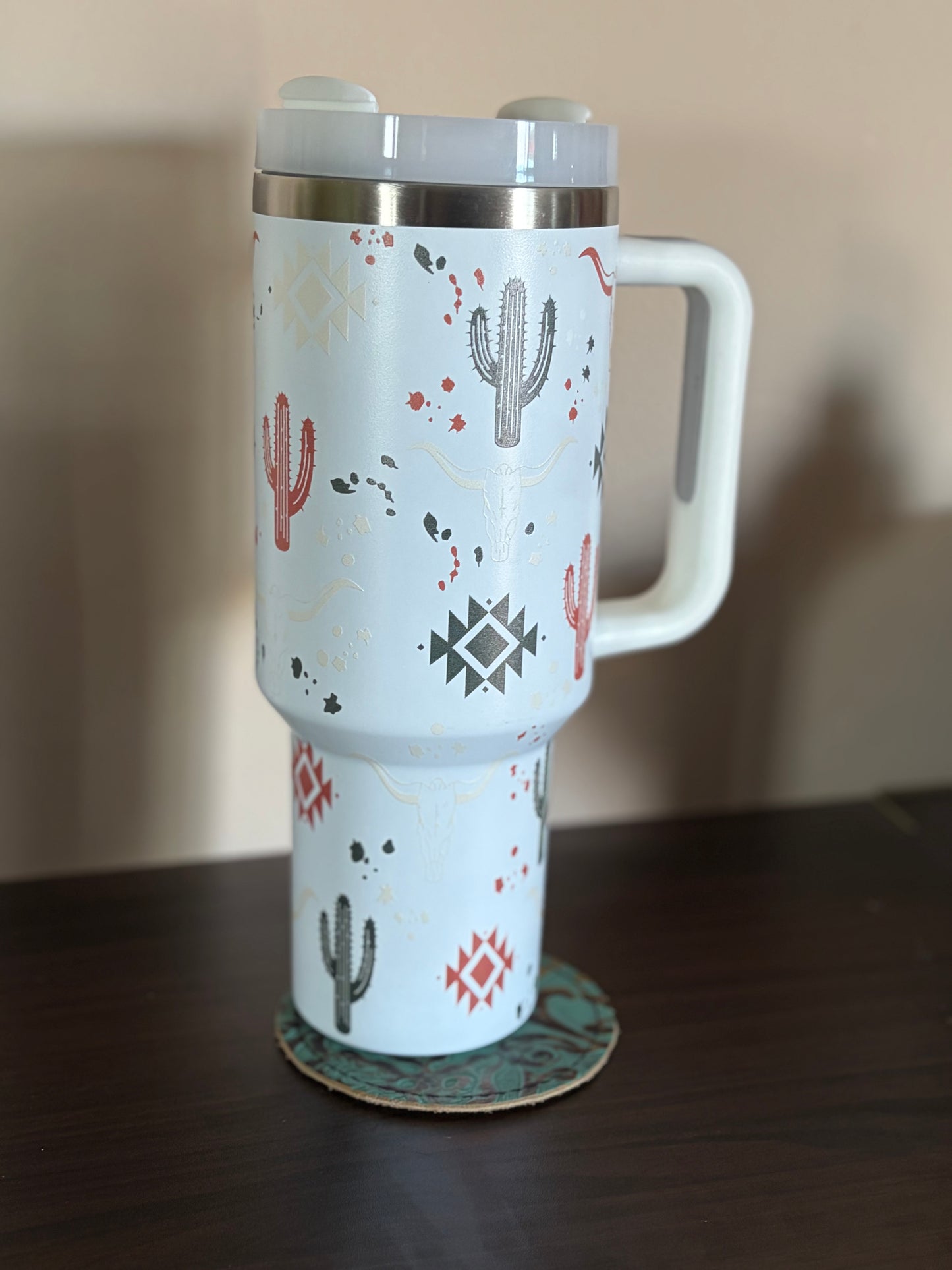 Longhorn Cactus Western Tumbler