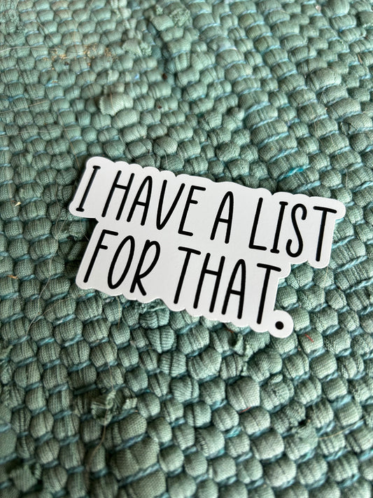 List