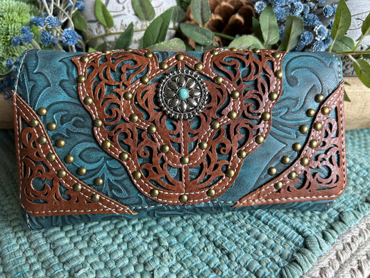 Teal/Brown Wallet