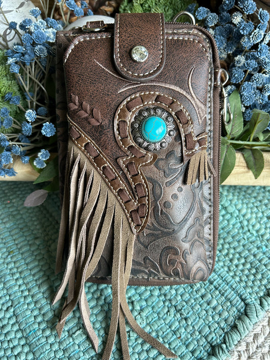 Brown Fringe Wallet