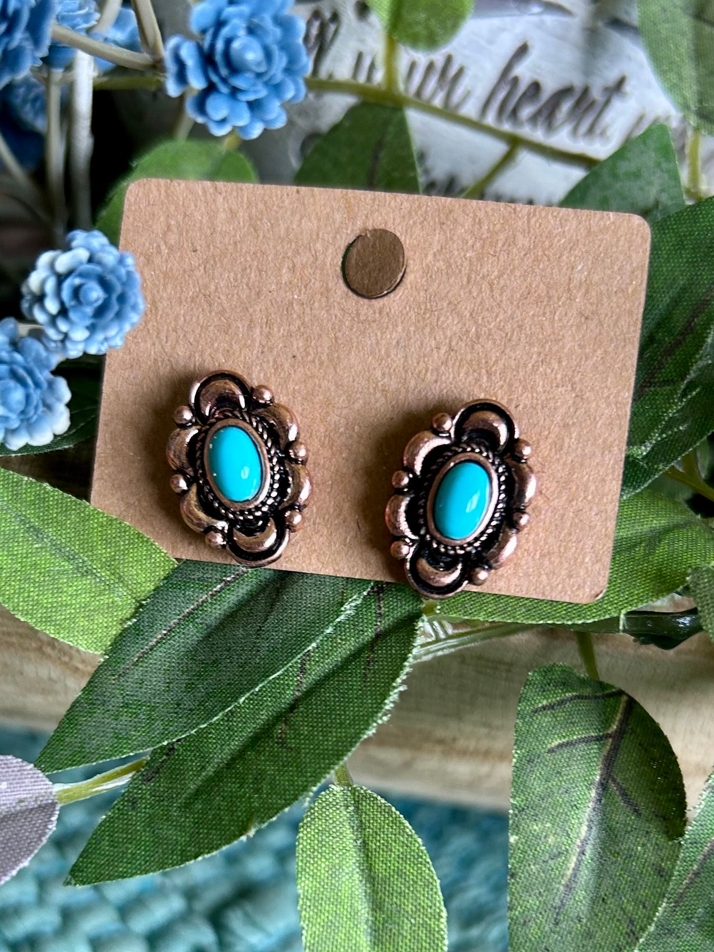 Bronze Turquoise Stud