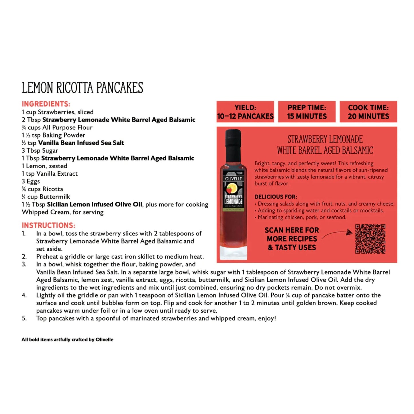 Strawberry Lemonade White Barrel Aged Balsamic – Bright, Sweet & Zesty
