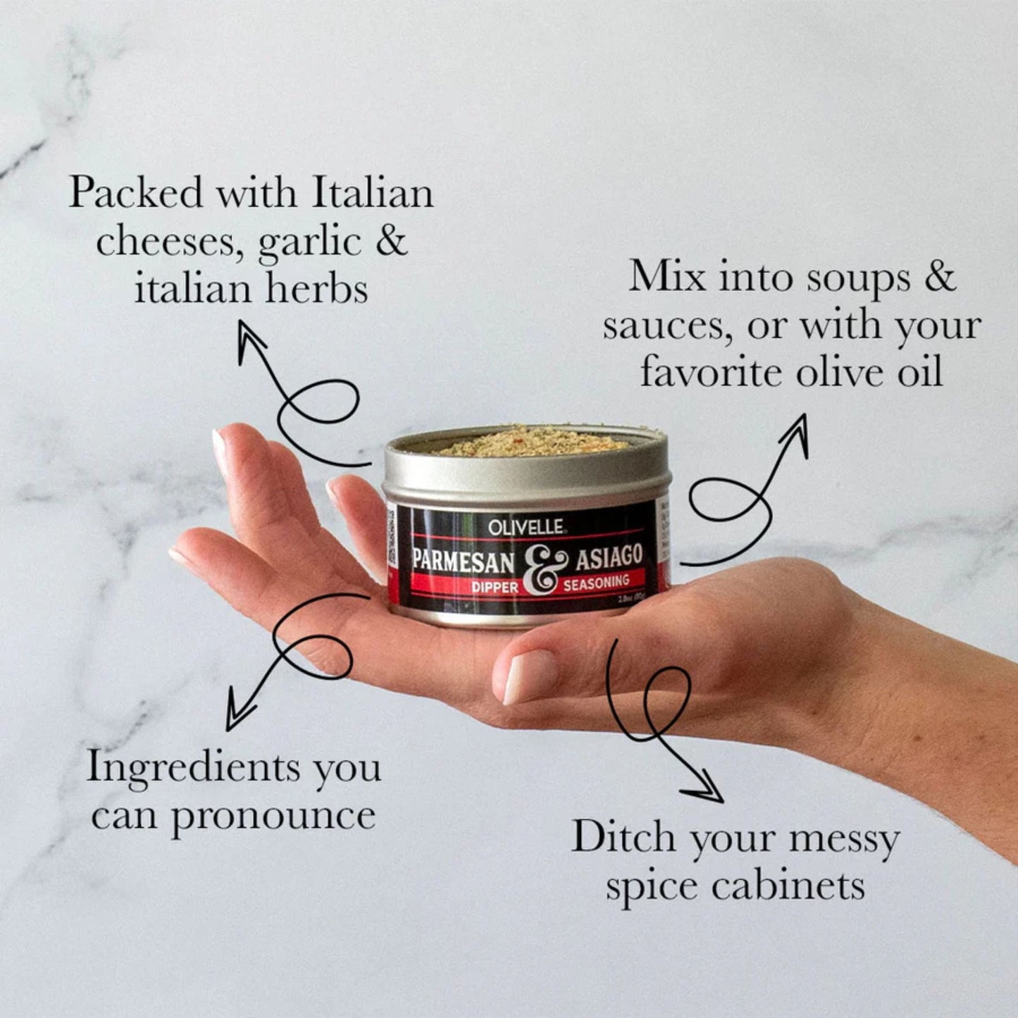 Parmesan & Asiago Dipper & Seasoning