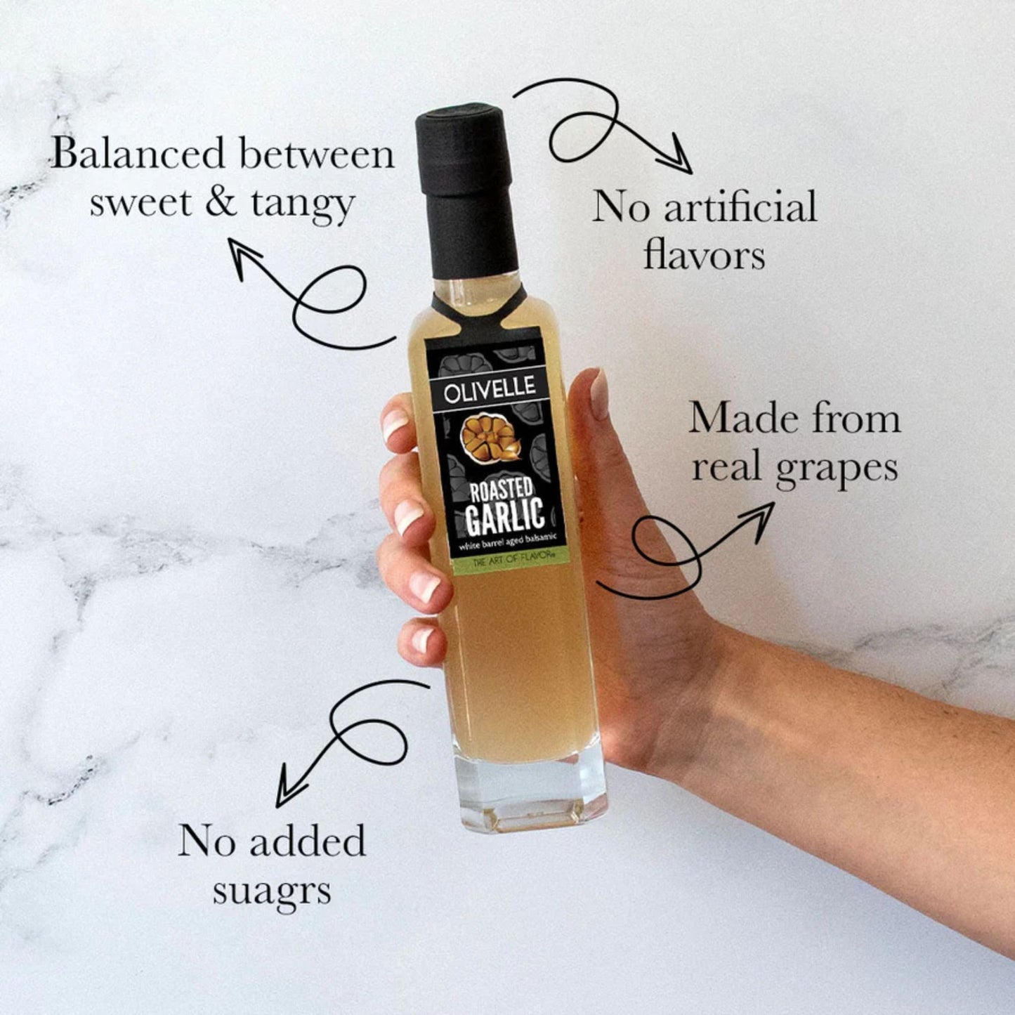 Roasted Garlic White Barrel Aged Balsamic - Savory, Umami-Packed Garlic Bliss