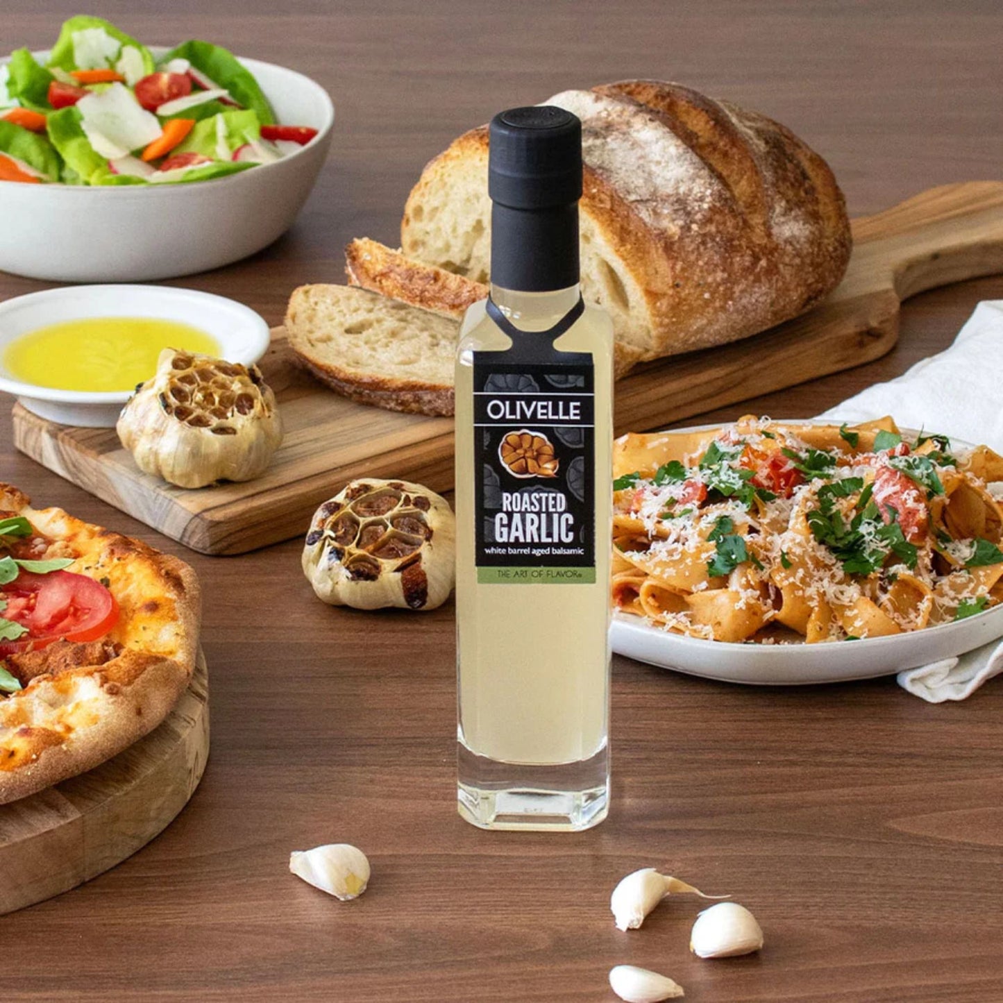 Roasted Garlic White Barrel Aged Balsamic - Savory, Umami-Packed Garlic Bliss