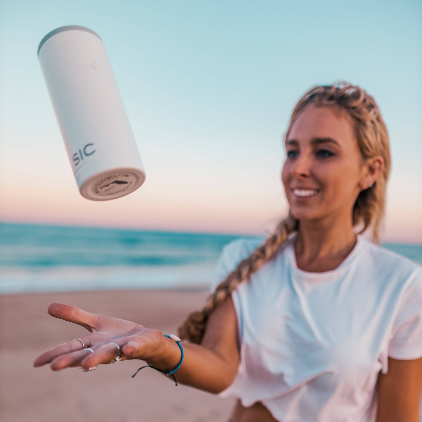 SIC Slim Can Cooler | Gloss Ice White